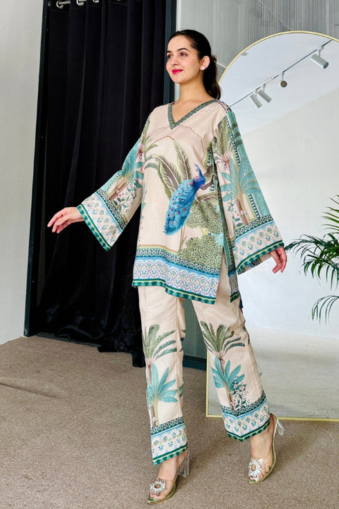 Island Flora Kurta Set